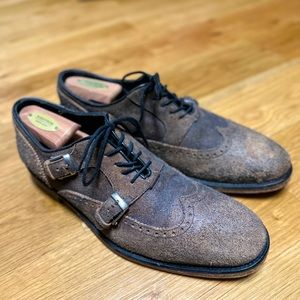 John Varvatos Double Monk Distressed Style. Size 8.